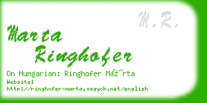 marta ringhofer business card